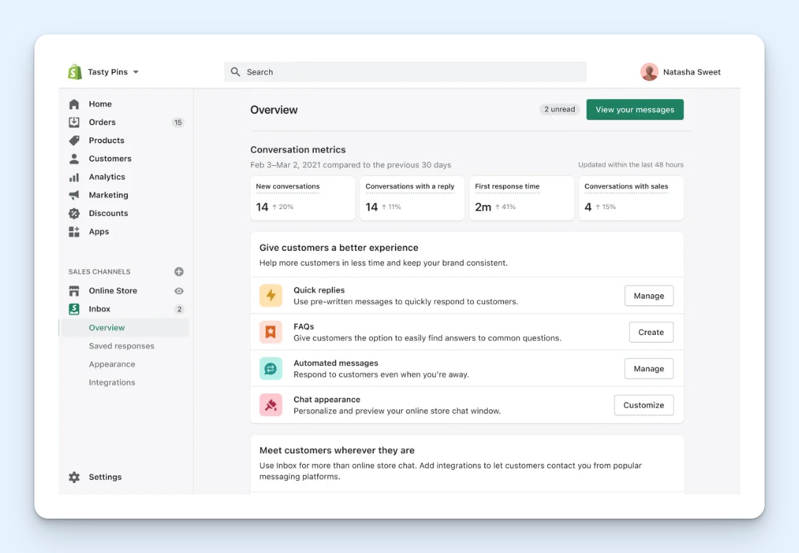 Product Screenshot - Shopify Inbox