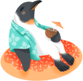 Penguin on the beach