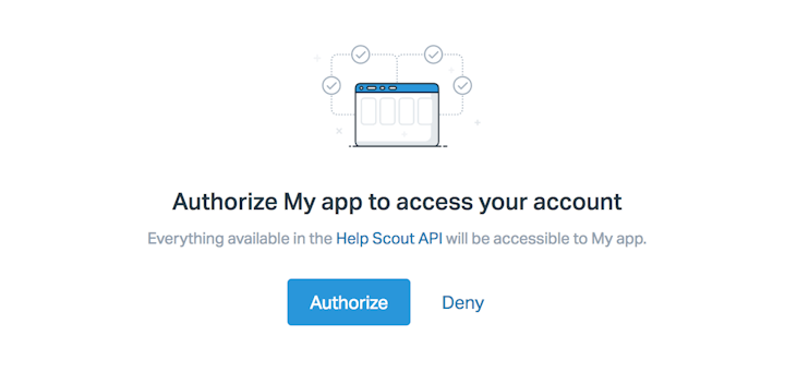 Image of Help Scout authorization screen