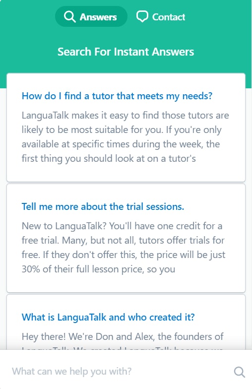 languatalk beacon with customized article recommendations