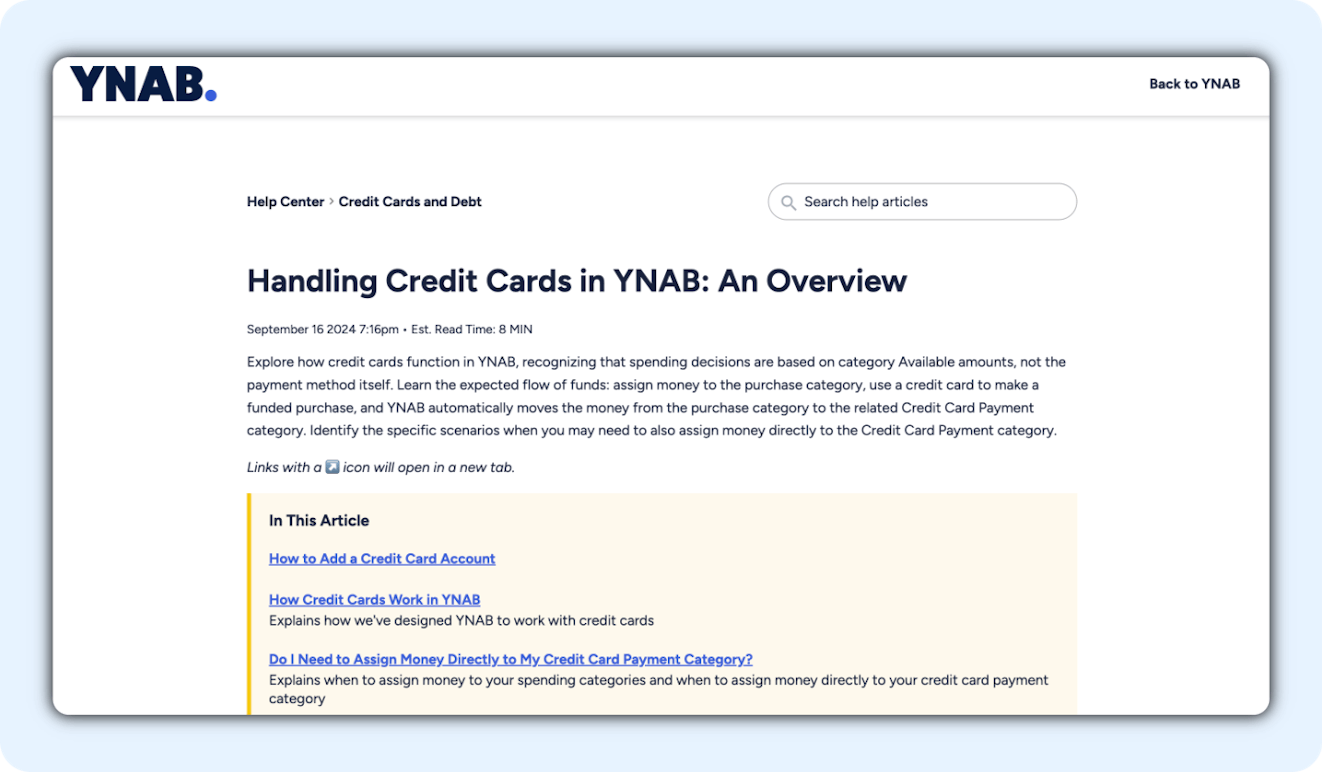 Ultimate Knowledge Base Guide - YNAB Image 4