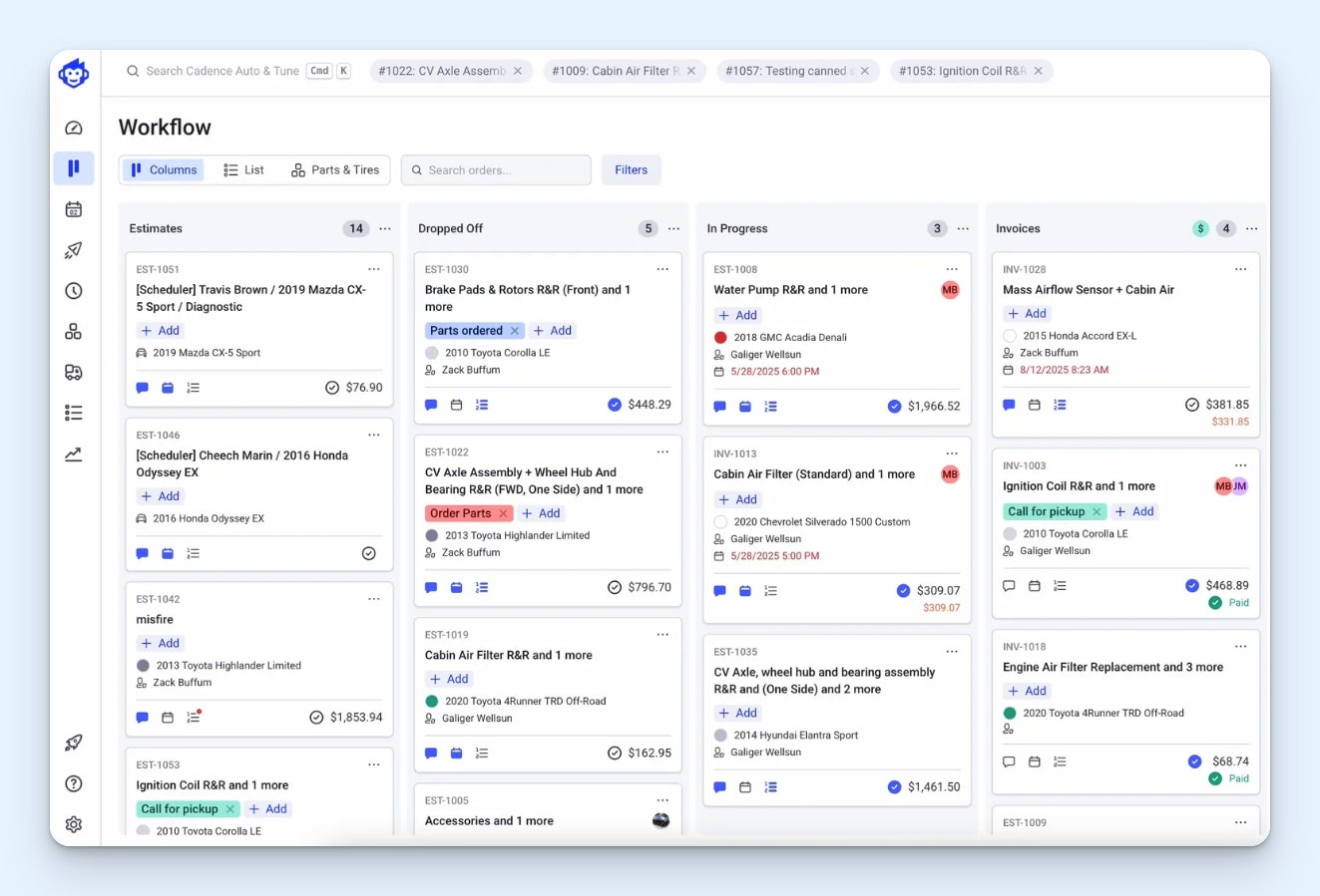 Product Screenshot: Shopmonkey