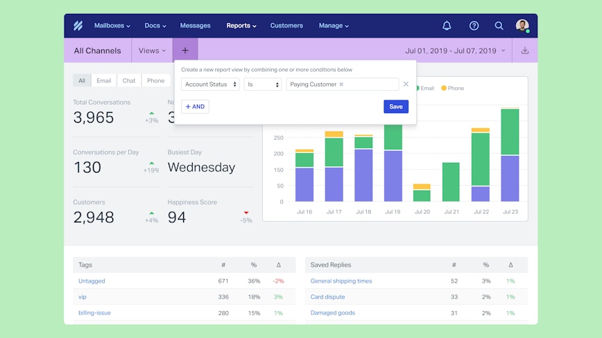 Filter Reports by company