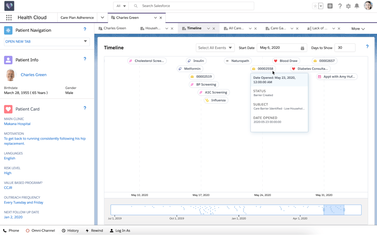 Medical CS Software - Salesforce Health Cloud Screenshot