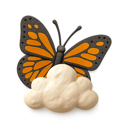 Butterfly with clouds