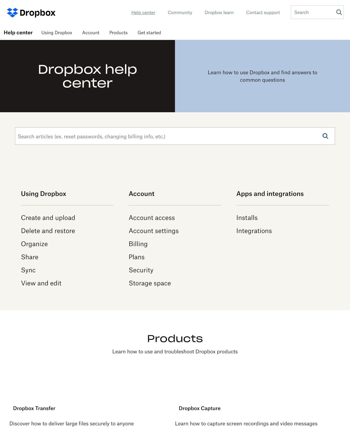 Knowledge Base Examples - Image 13 (Dropbox)