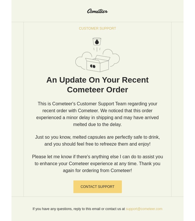 17 Great Customer Service Examples to Inspire You (Cometeer)