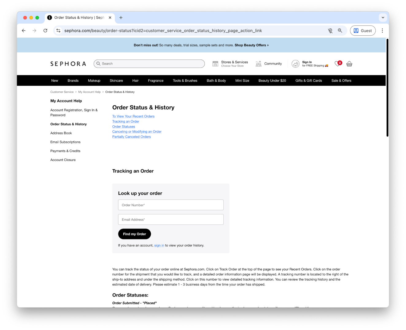 Ecommerce Knowledge Base - Image 10 - Sephora Help Center