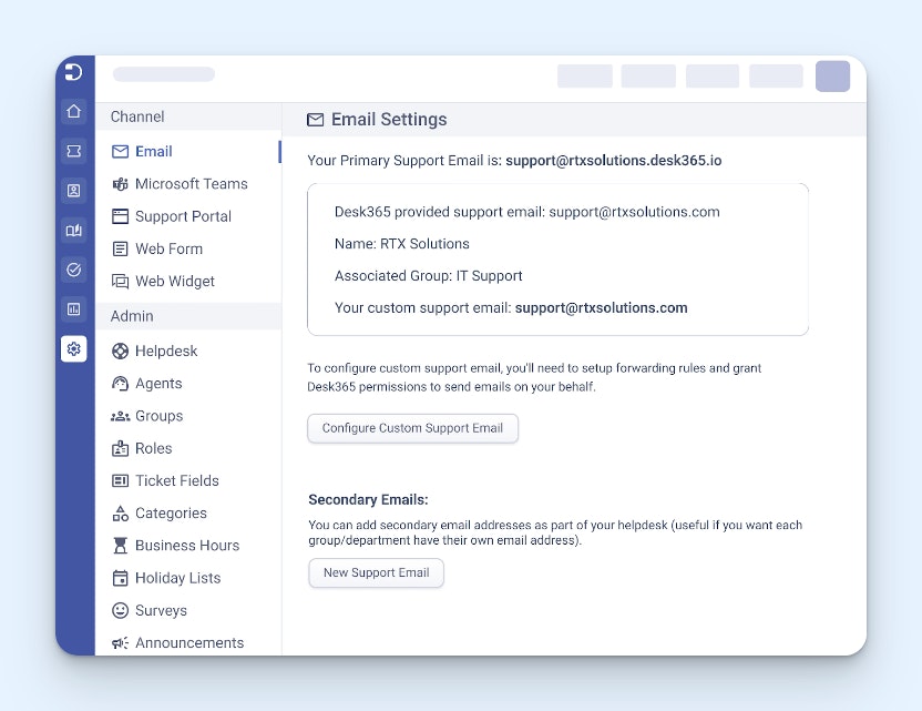Zoho Desk Alternatives - Desk365 Product Screenshot