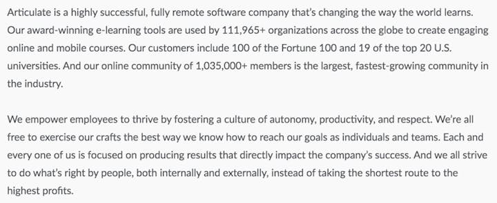 articulate customer success specialist job description