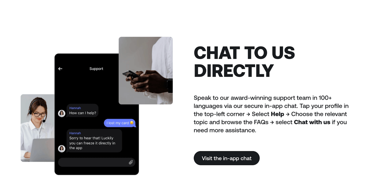 Contact Us Examples - Revolut