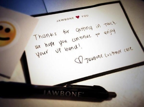 Jawbone Thank You Card
