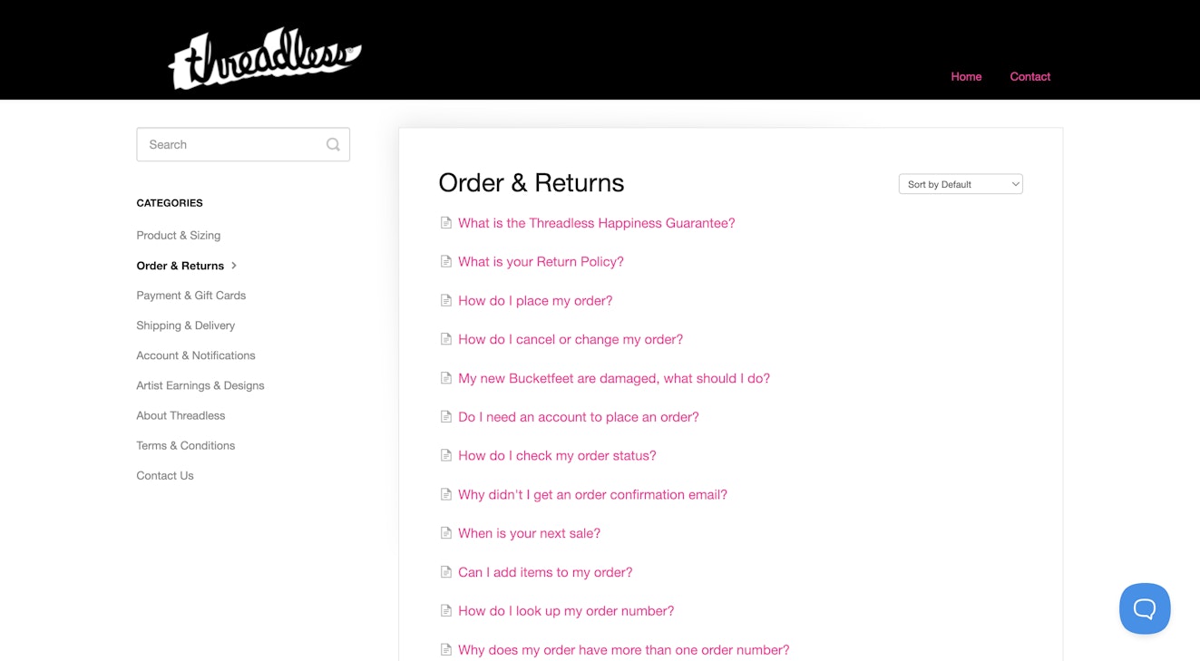 Ecommerce Knowledge Base - Image 2 - Threadless Help Center