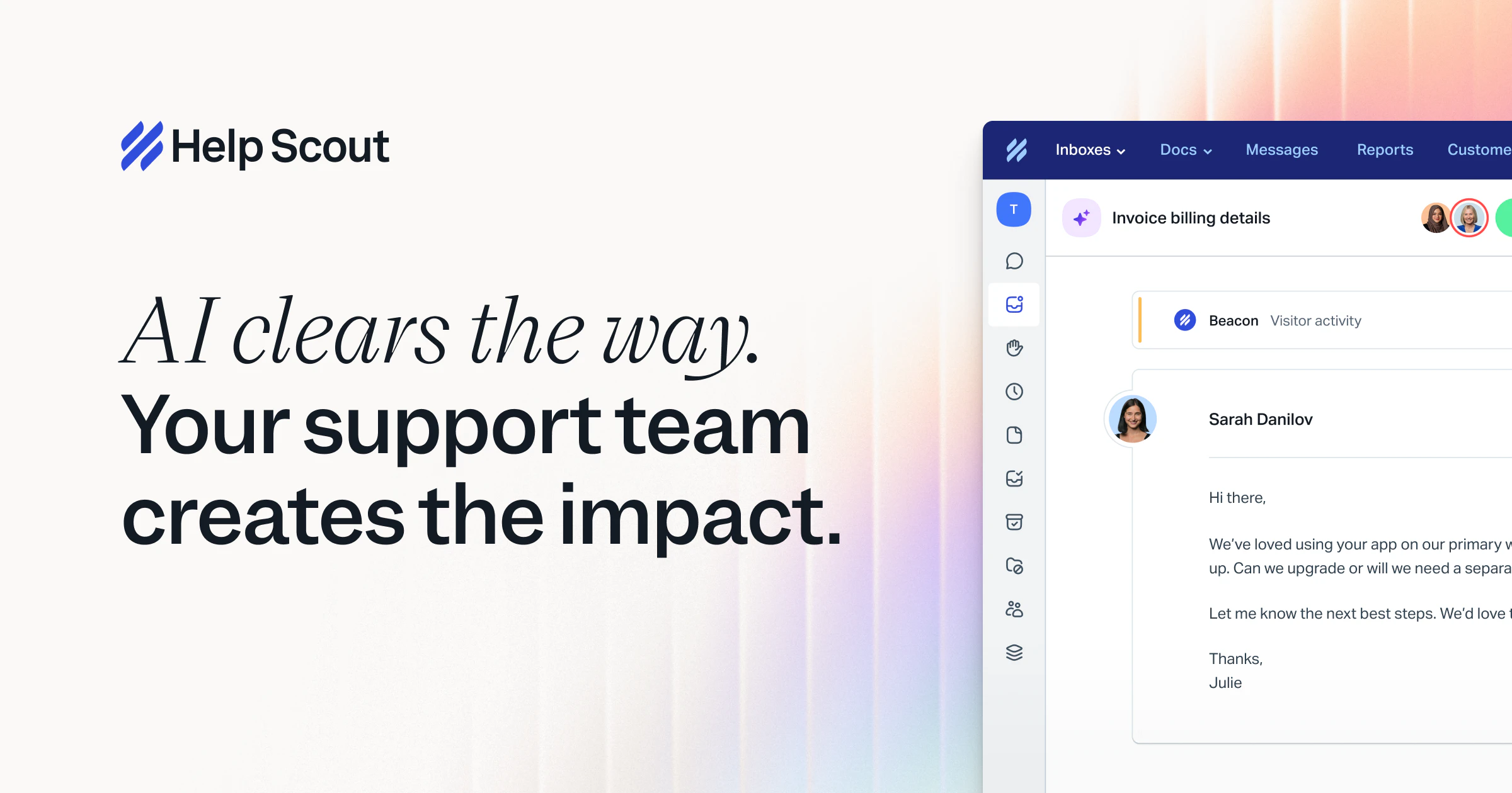 Help Scout: Shared Inbox, Help Center, & Live Chat Software