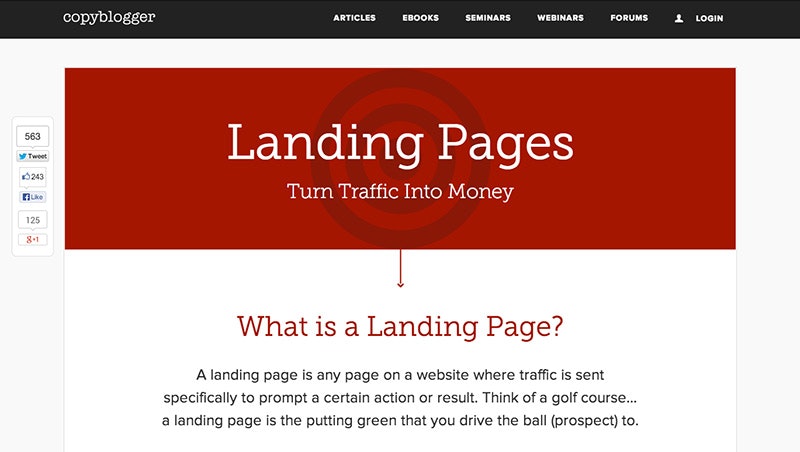 Copyblogger Landing Pages
