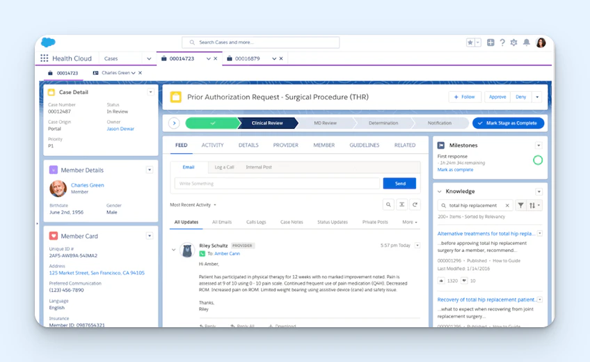 Product Screenshot: Agentforce Health (Salesforce)