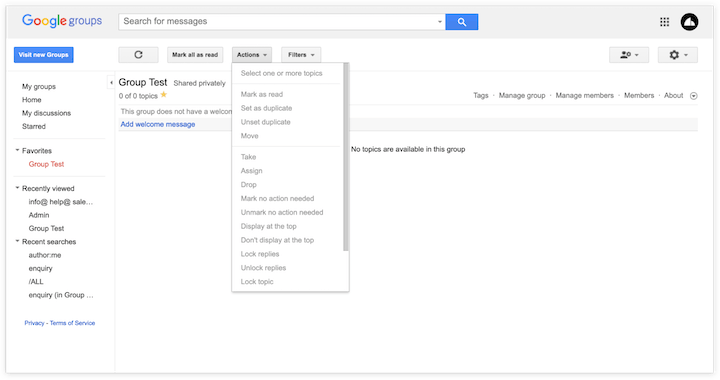 screenshot of google collaborative inbox