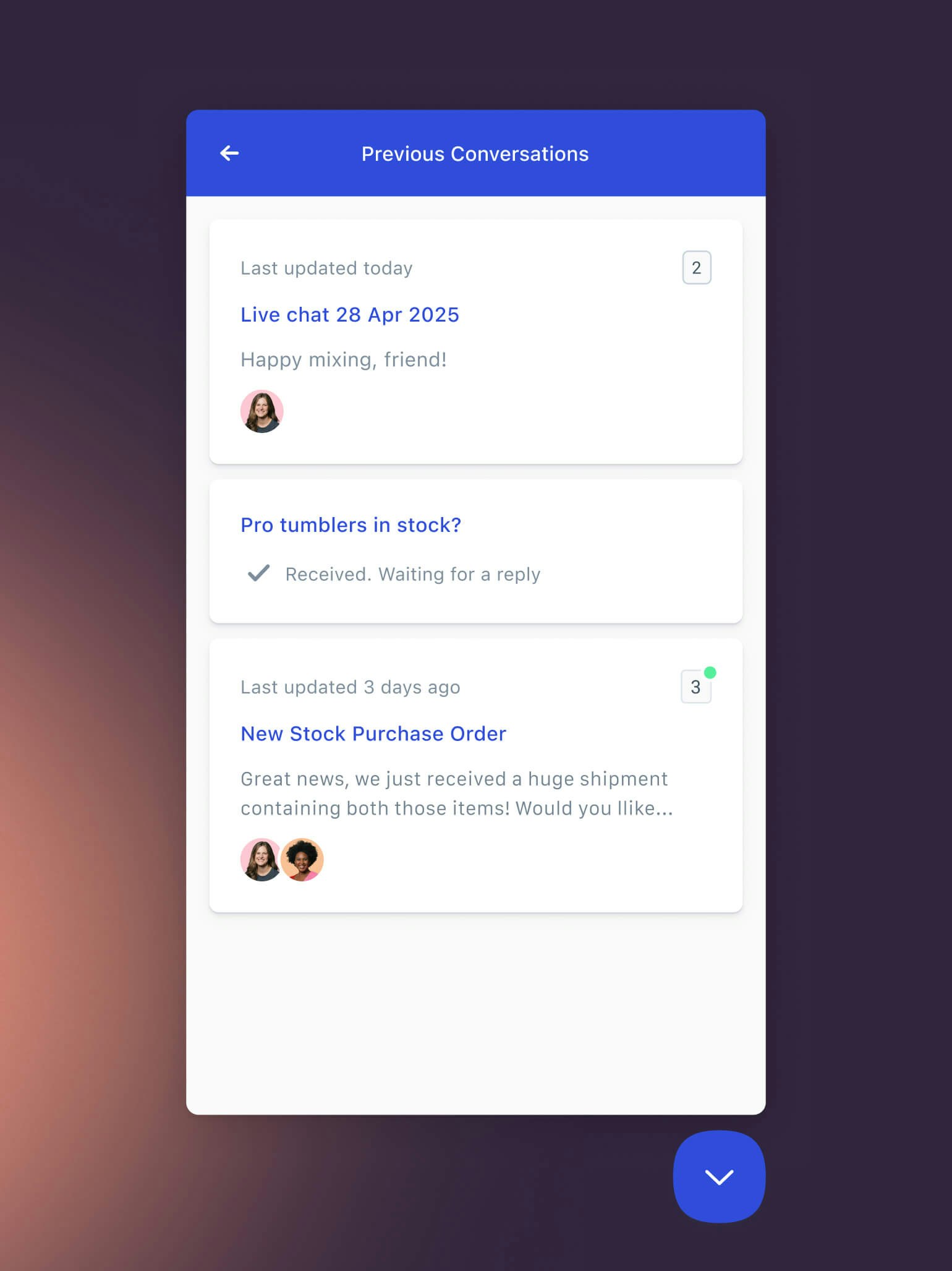 Home - Feb 2025 - Get closer to customers - Save customers time - self-service--previous-convos