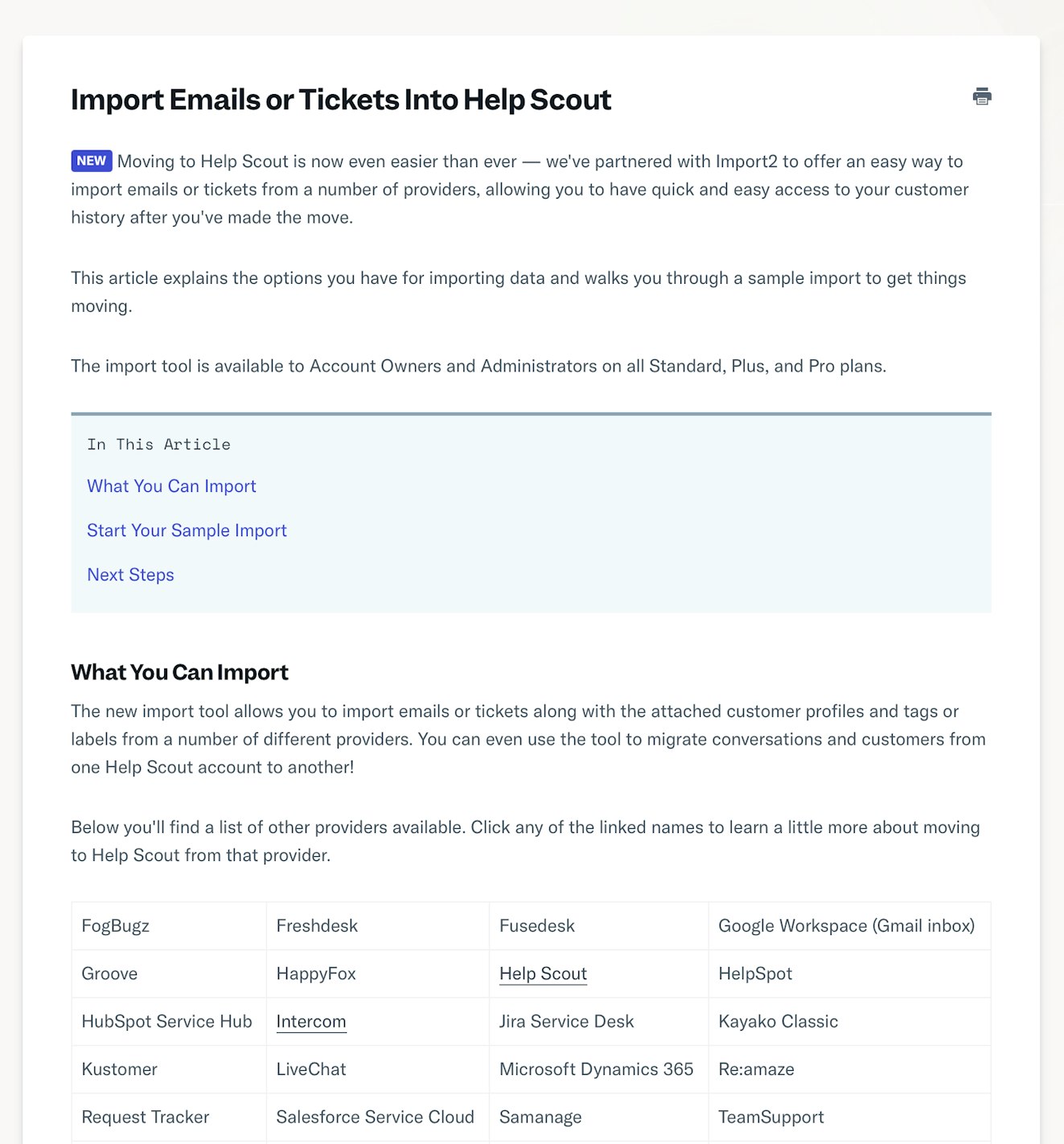 Tips and templates - examples - import guide