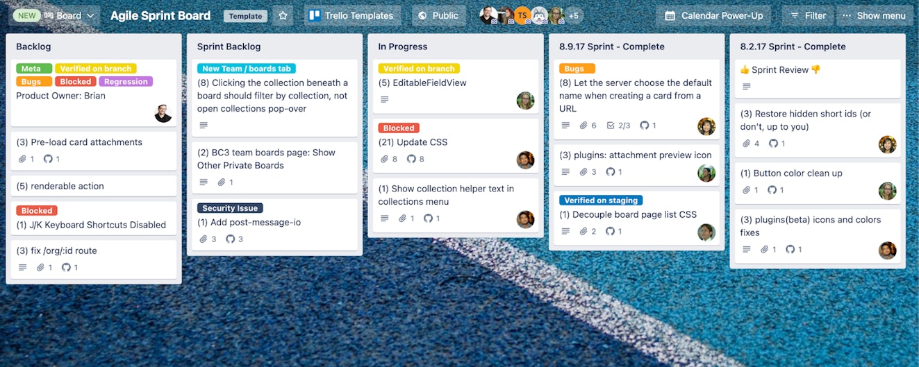Product Screenshot: Trello (issue tracking)