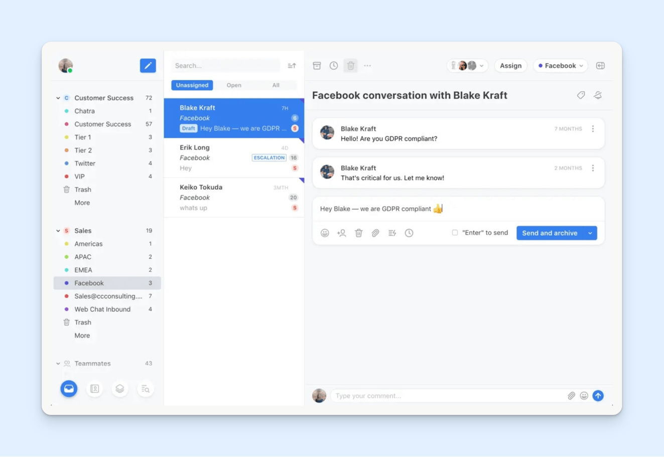 Product Screenshot: Front (Facebook)