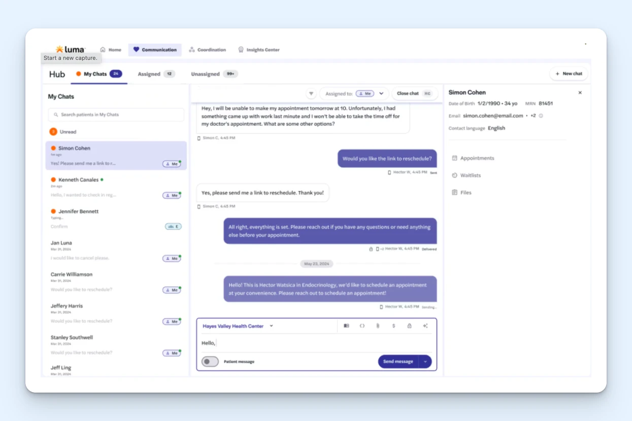 Product Screenshot: Luma