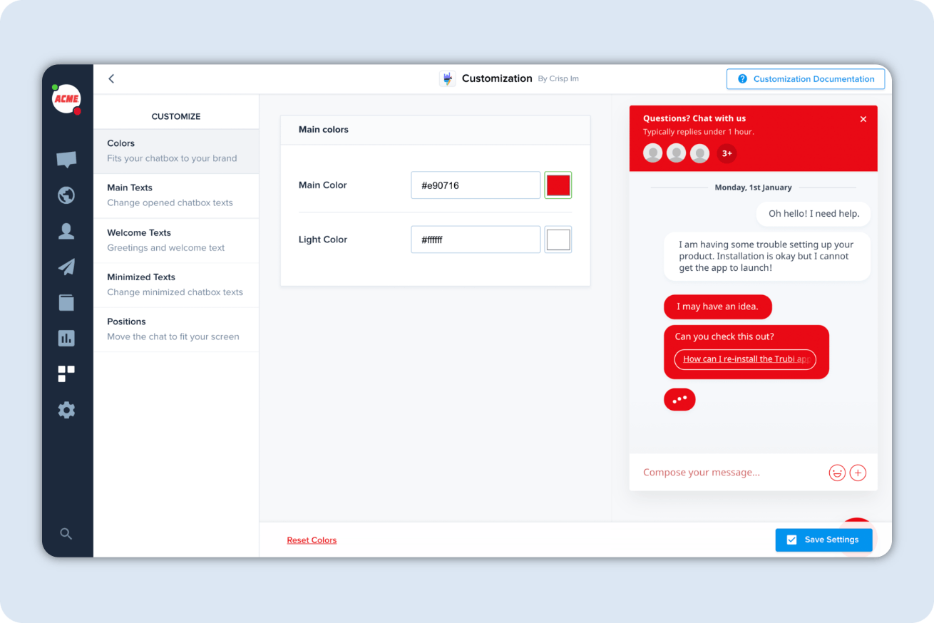 Intercom Alternatives - Crisp Product Image