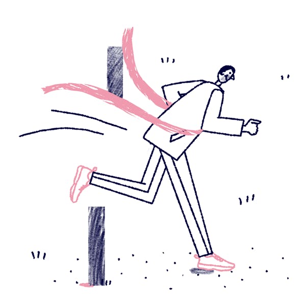 suit runner illustration