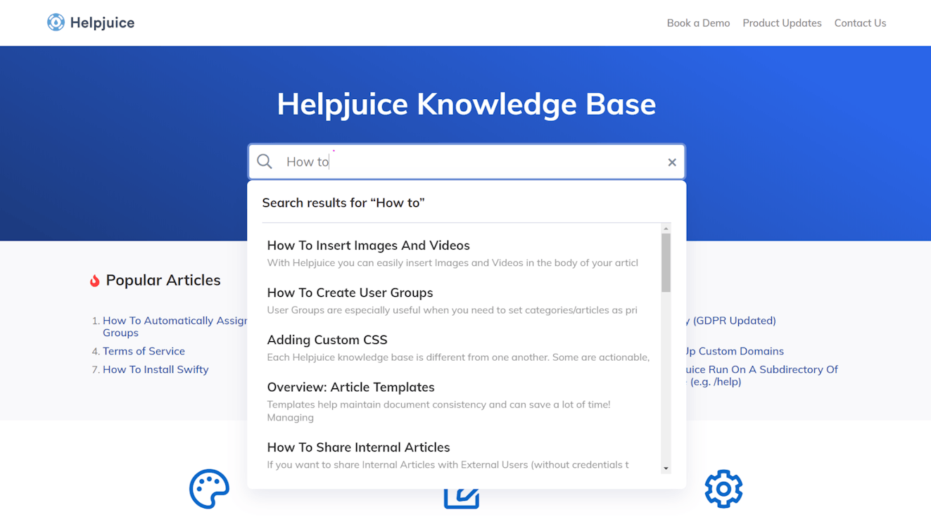 Product screenshot: HelpJuice