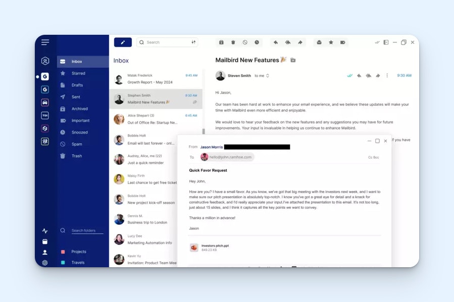 Email Management Software - Mailbird Product Screenshot