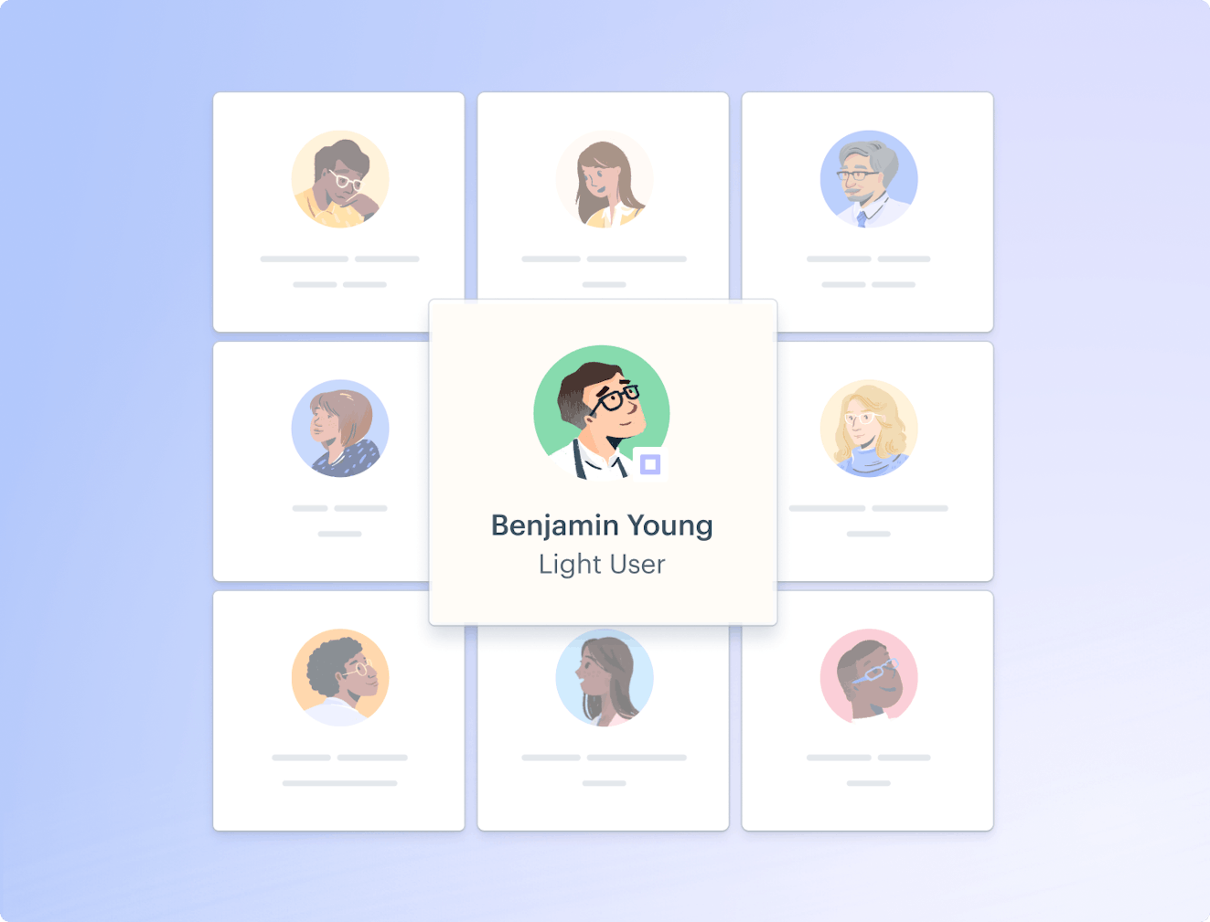 Light users avatar block