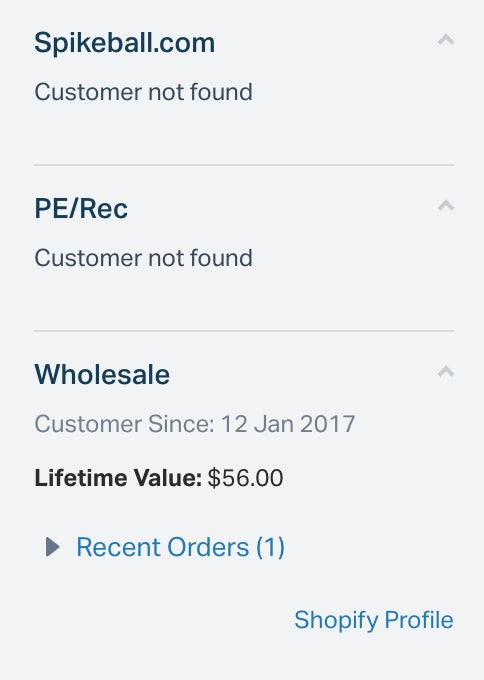 Spikeballs customer's Shopify order