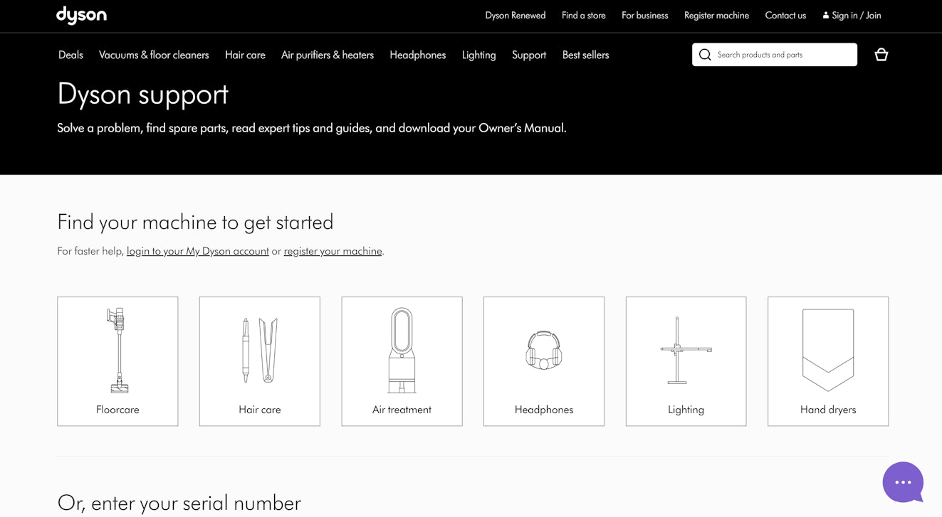 Ecommerce Knowledge Base - Image 19 - Dyson Help Center
