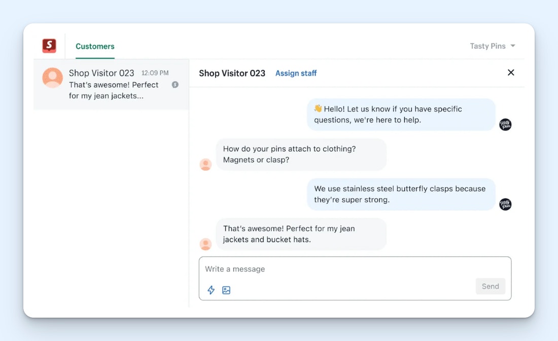 shopify inbox