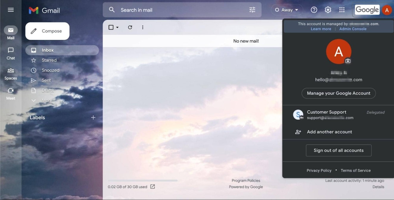 How to set up a delegated account in Gmail
