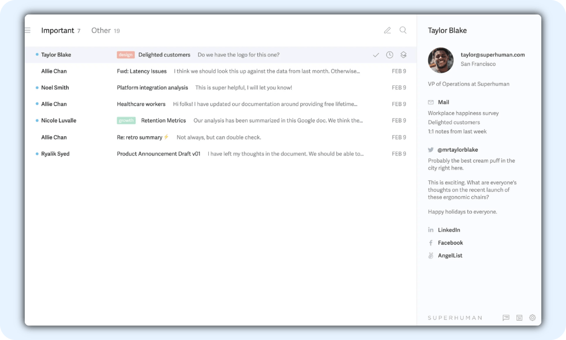 Front Alternatives - Superhuman Product Screenshot