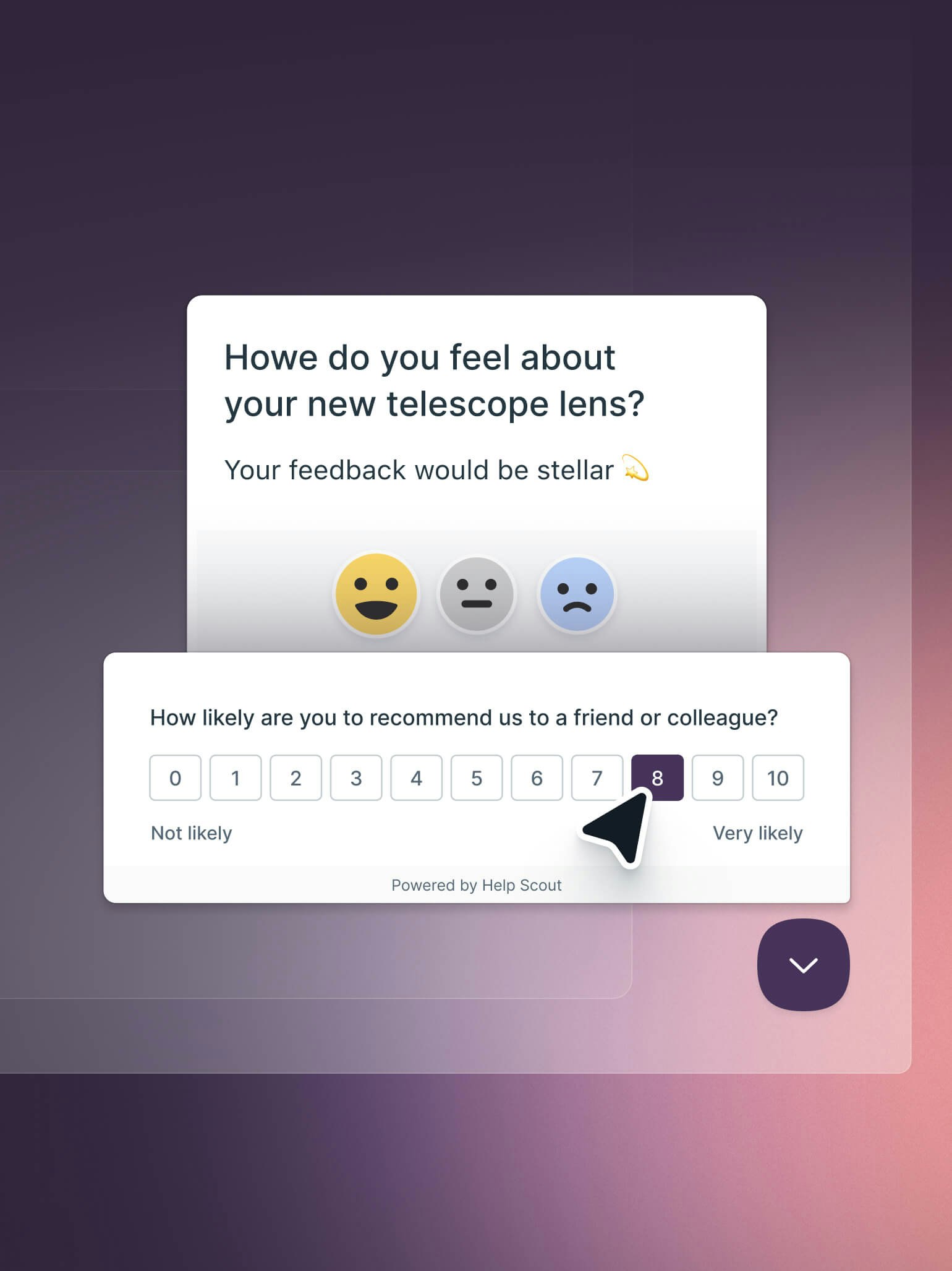 Home - Feb 2025 - AccordionBlock - Get proactive with targeted messages - Gather feedback and NPS® - proactive-messages--nps