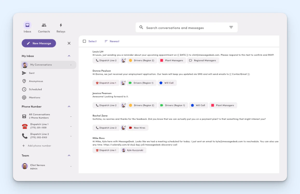 Product Screenshot - MessageDesk