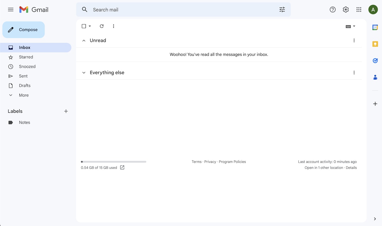 Product Screenshot: Gmail Inbox