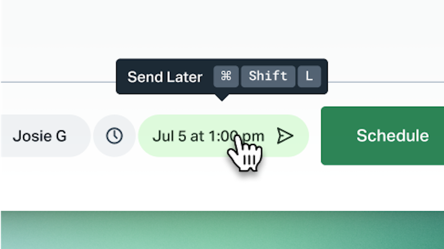 Schedule your emails with send later