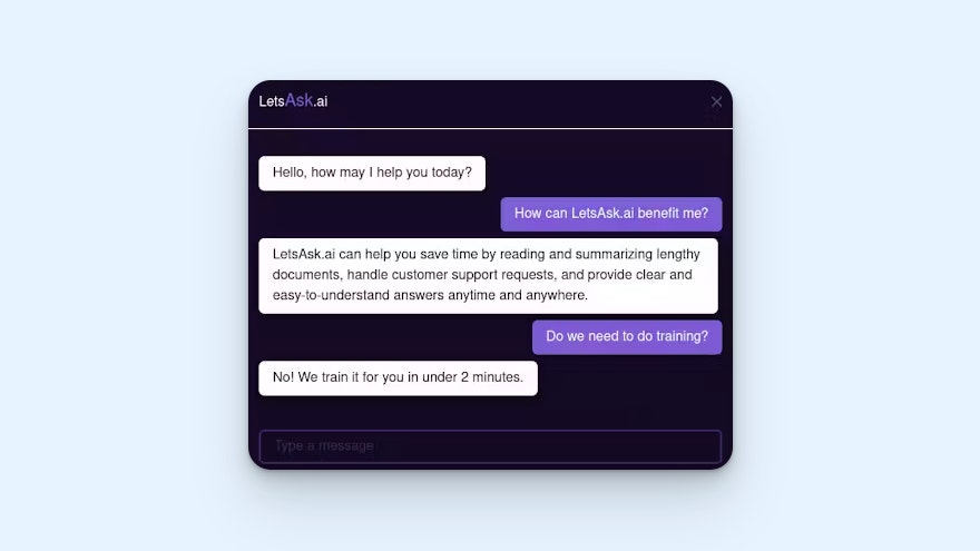 Chatbots for Customer Service - LetsAsk.AI