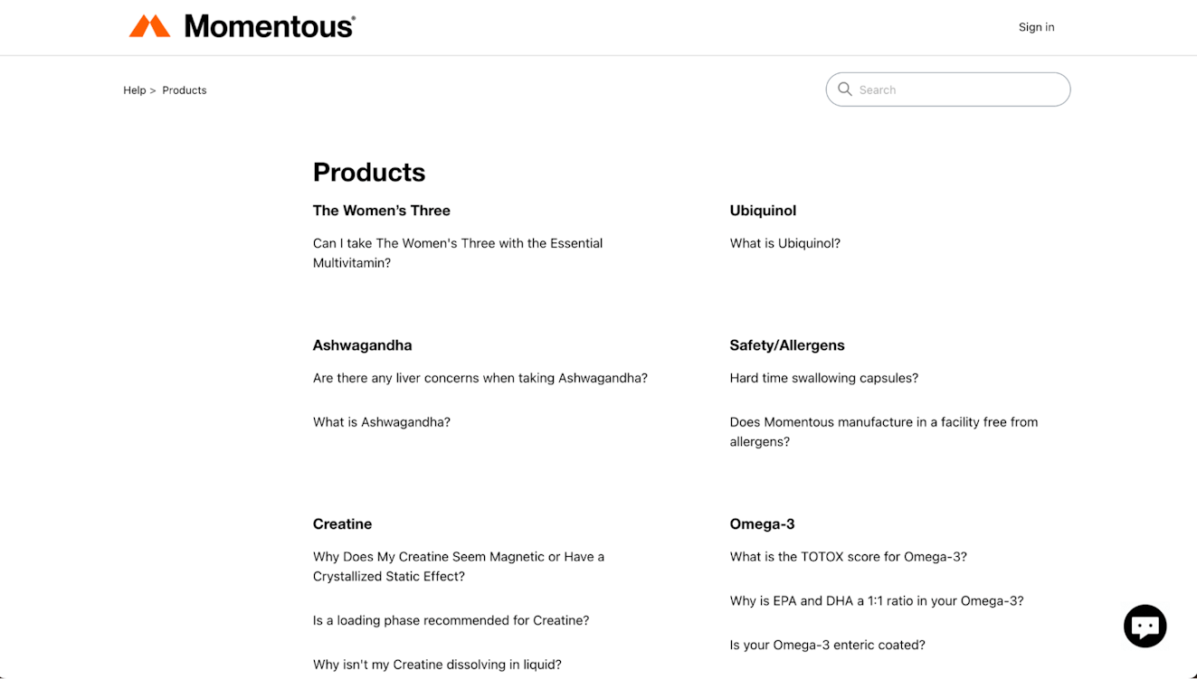 Ecommerce Knowledge Base - Image 17 - Momentous Help Center