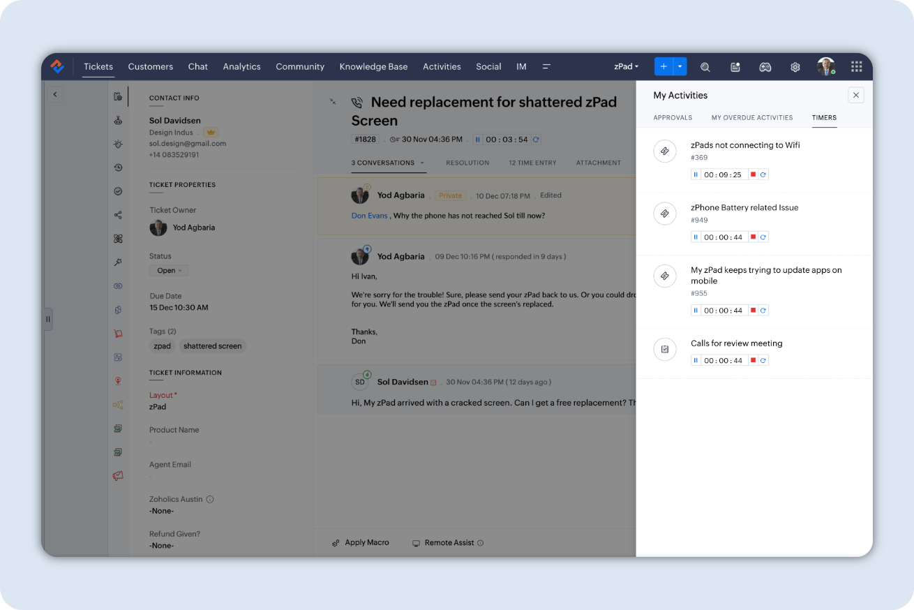 Intercom Alternatives - Zoho Desk Product Image