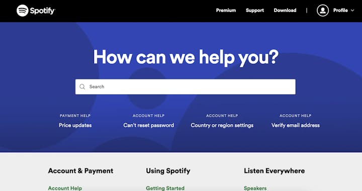 spotify knowledge base example